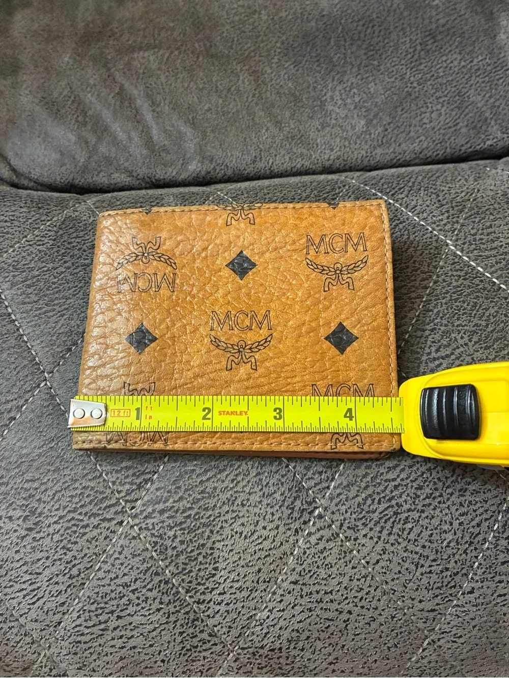 MCM Cognac Visetos Pattern Bi-Fold Card & Key Holder